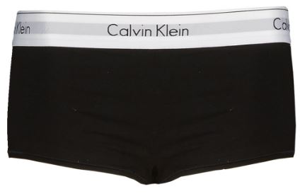 CK Boyshort Modern Cotton 0000F3788E 001 black/white WB